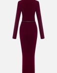 Robe Midi Bordeaux Élégante