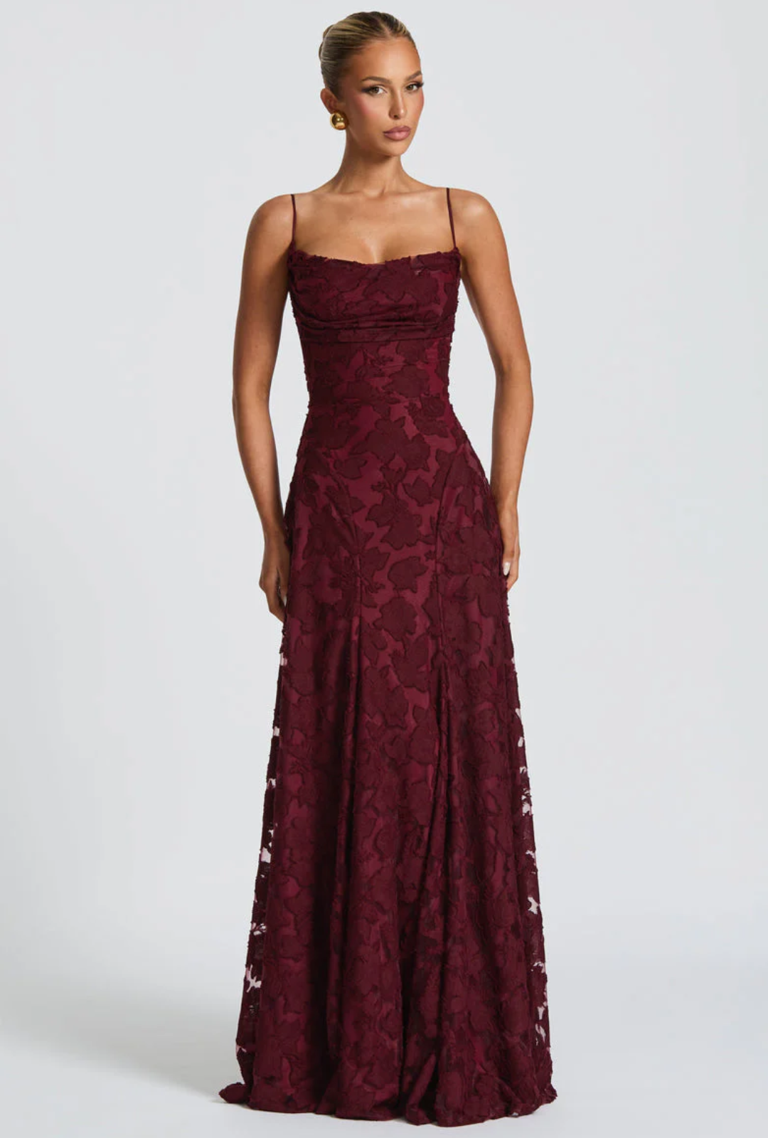 Robe longue formelle sophistiquée