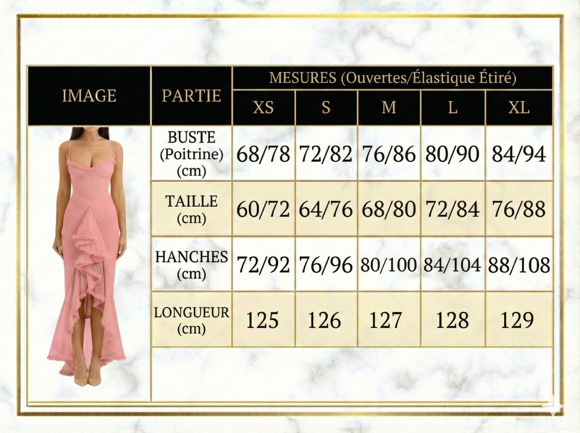 Robe midi de soirée élégante