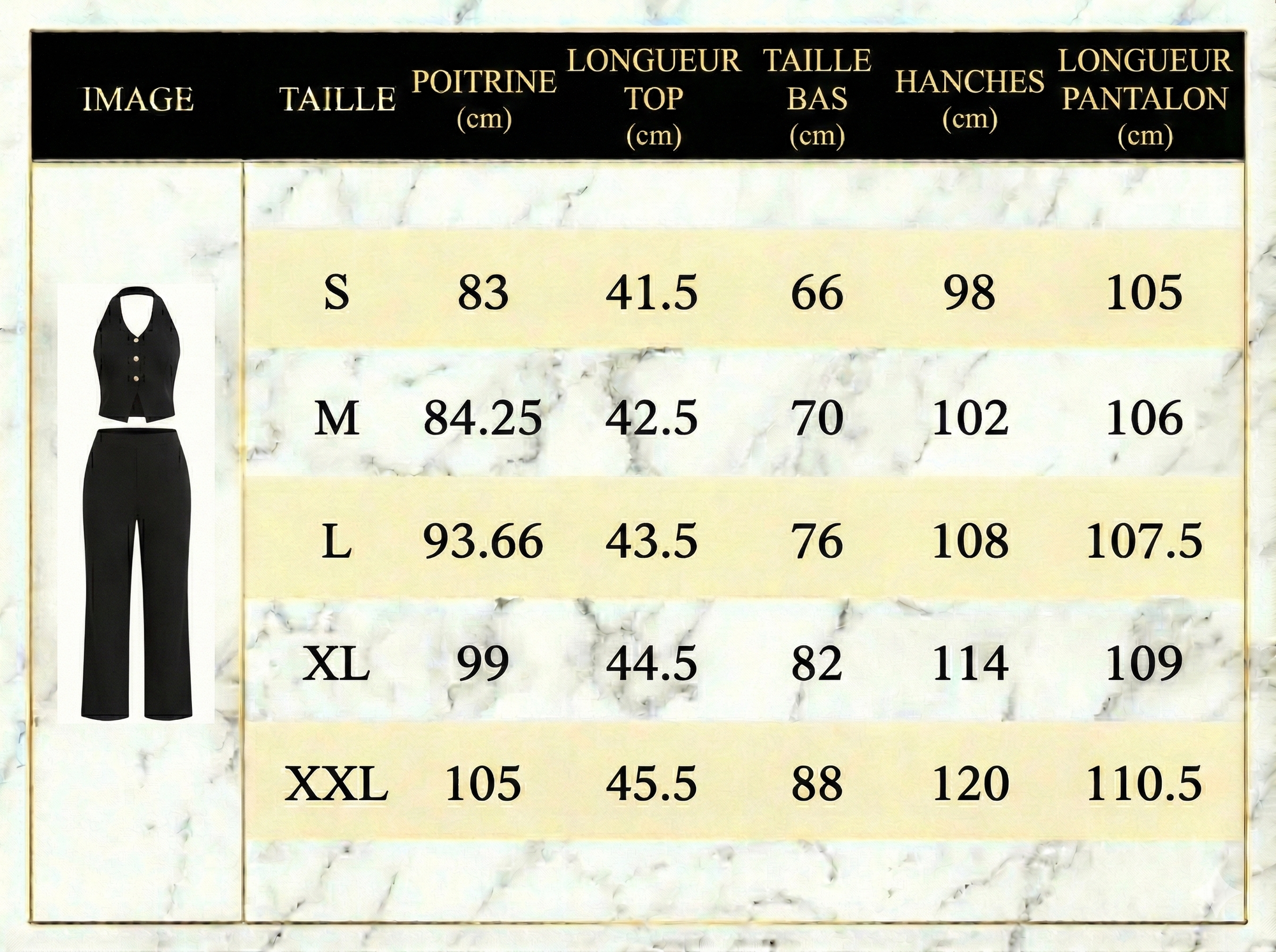 Ensemble Noir Sophistiqué